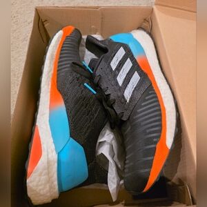 adidas Men's Solar Boost Running Shoes, Black/Grey/hi-res Aqua, 10.5 M US